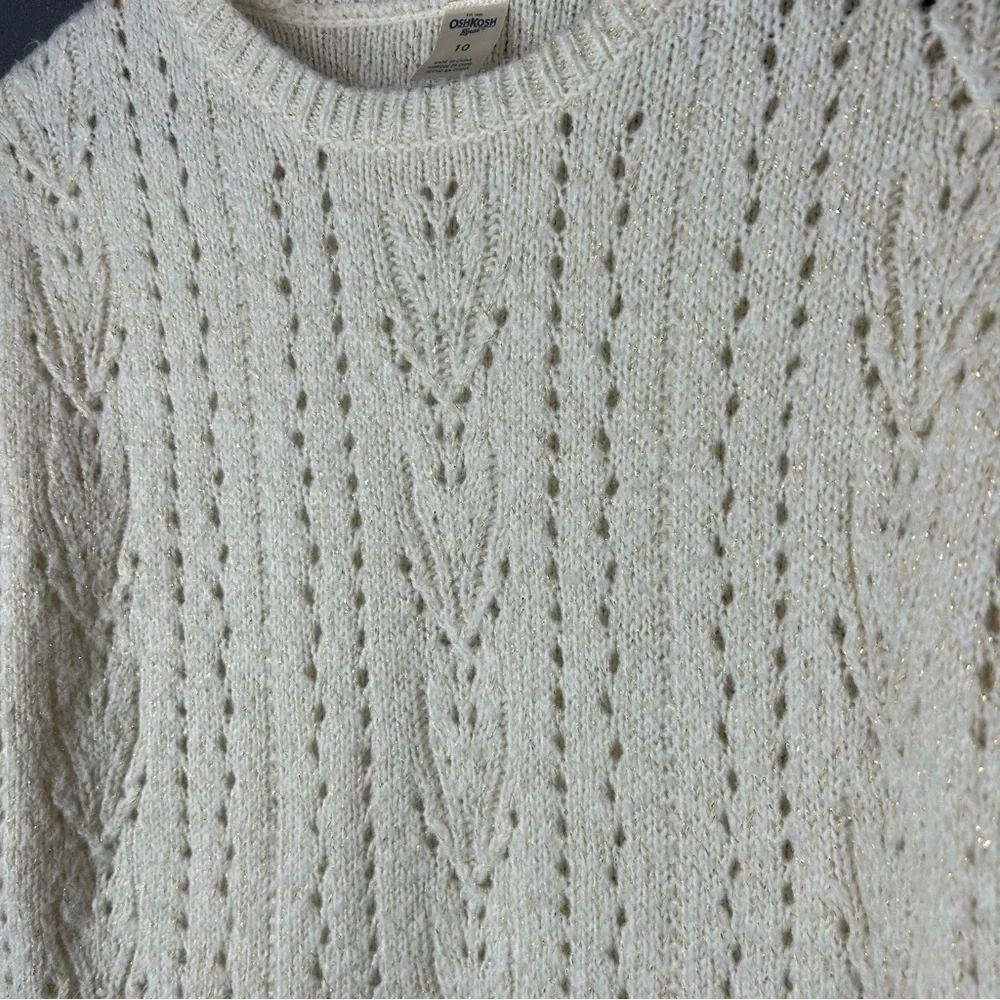 Oshkosh B'gosh Girls Cream and Gold Knitted Sweater